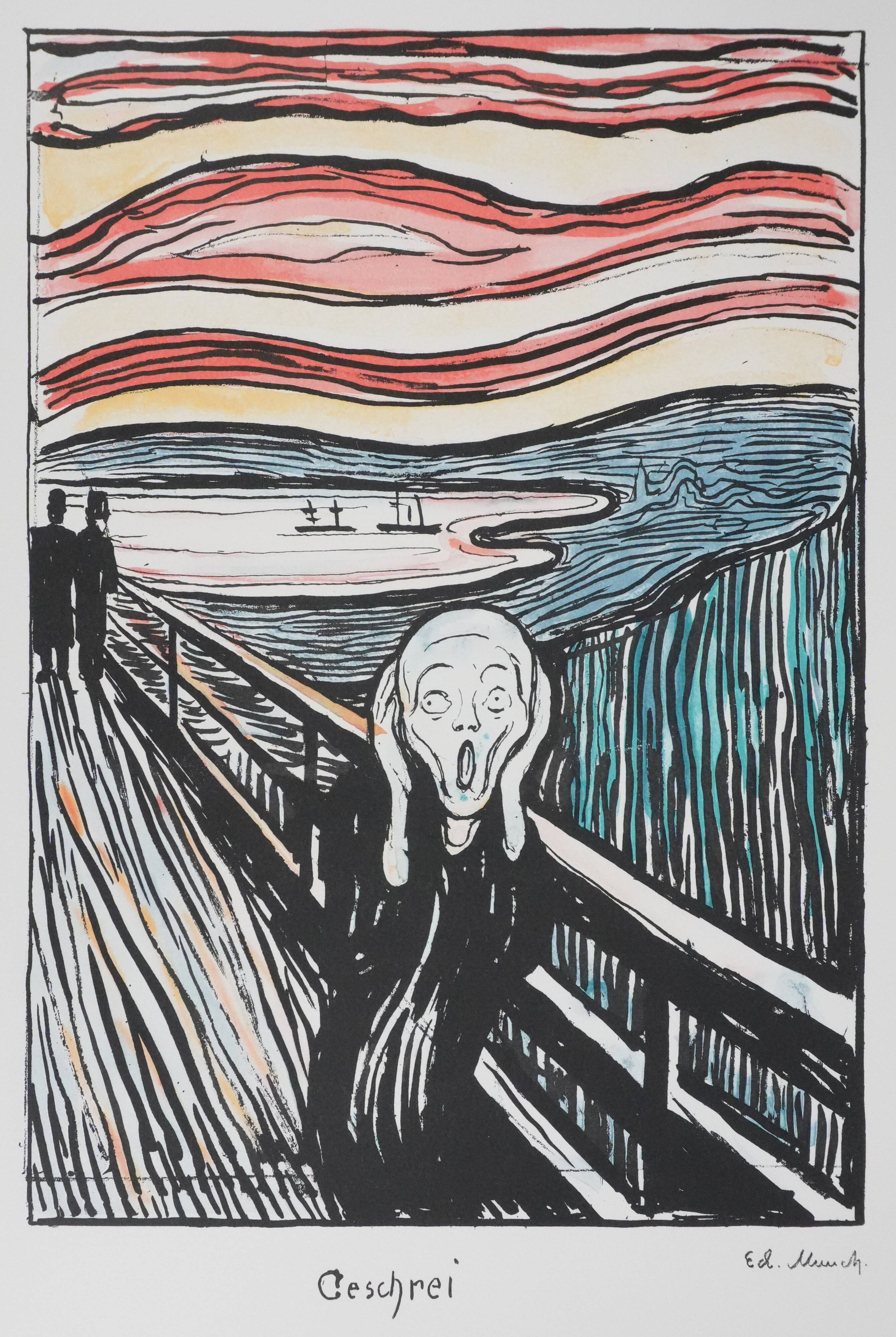 Edvard Munch: The Scream, signed lithograph