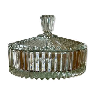 Striated glass candy