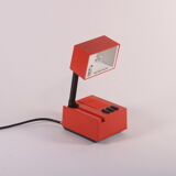 Red compact transforming reading or wall lamp by staff leuchten, germany 1960s.