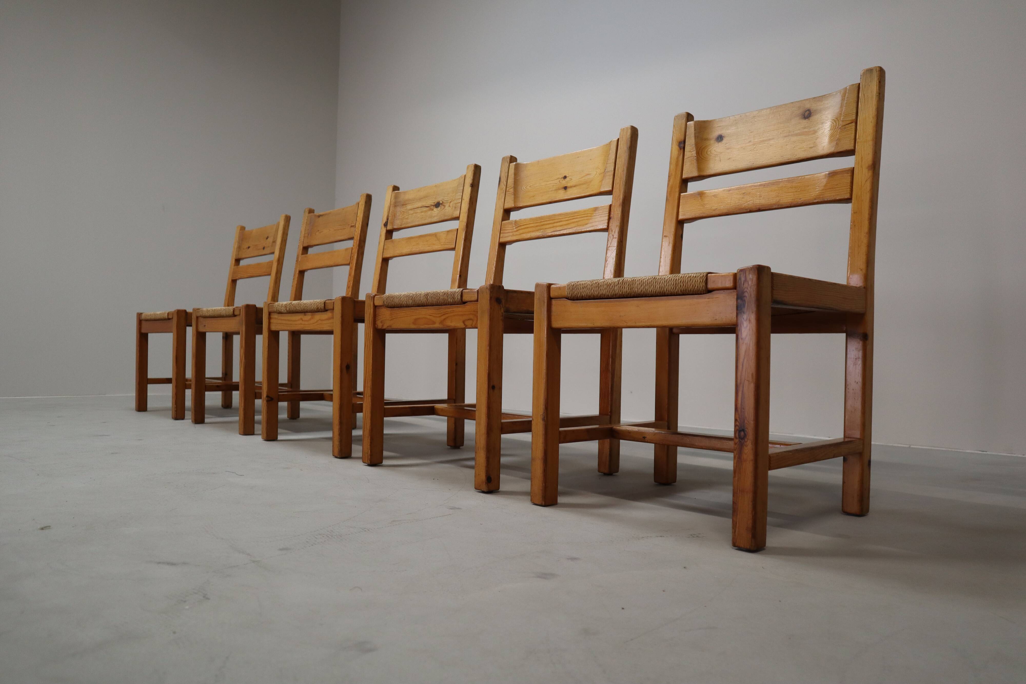 Set of 5 vintage chairs by Tage Poulsen for Gramrode Møbelfabrik, 1970's