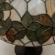 Tiffany-style table lamp with stained glass shade