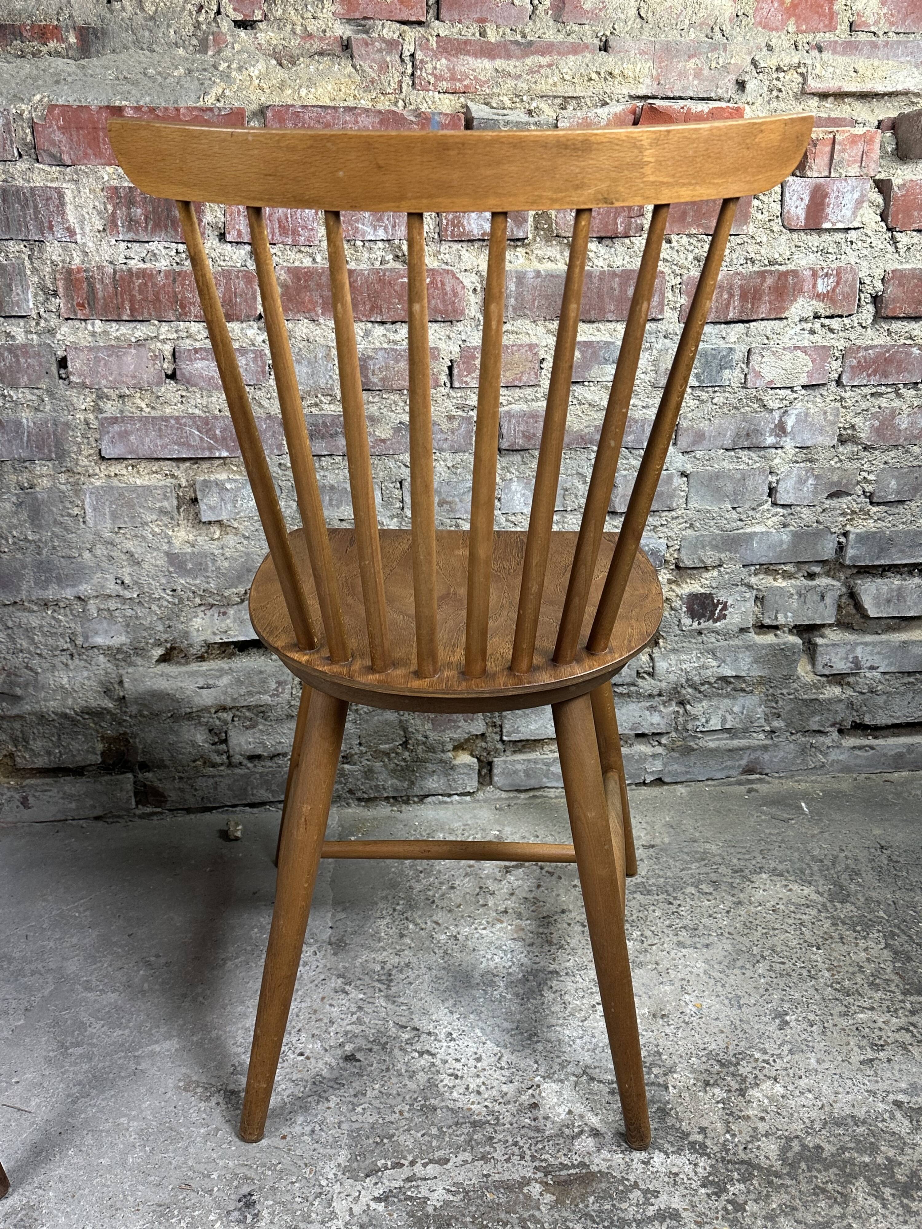Scandinavian chairs (series of 6) in teak produced by samcom 1960
