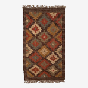 Tapis en jute et laine tissée à la main Kilim