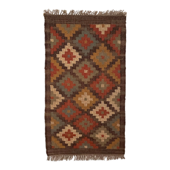 Tapis en jute et laine tissée à la main Kilim