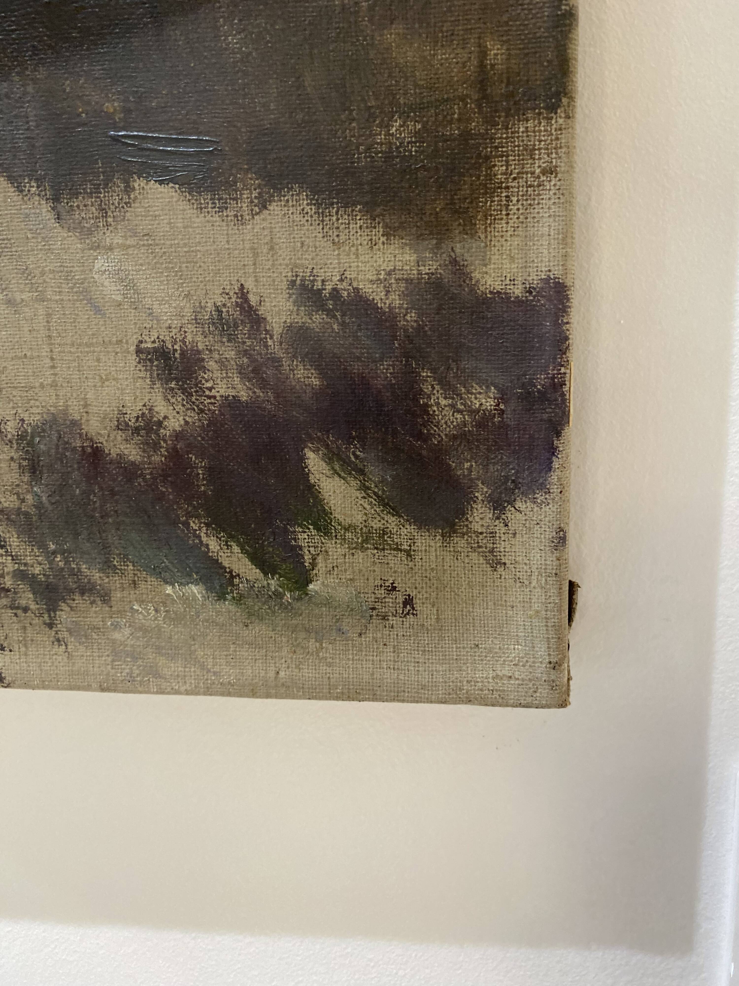 Oil on canvas bouquet of flowers 20th century