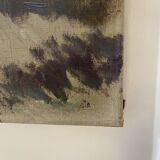 Oil on canvas bouquet of flowers 20th century