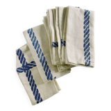 Serviettes de table coton marine