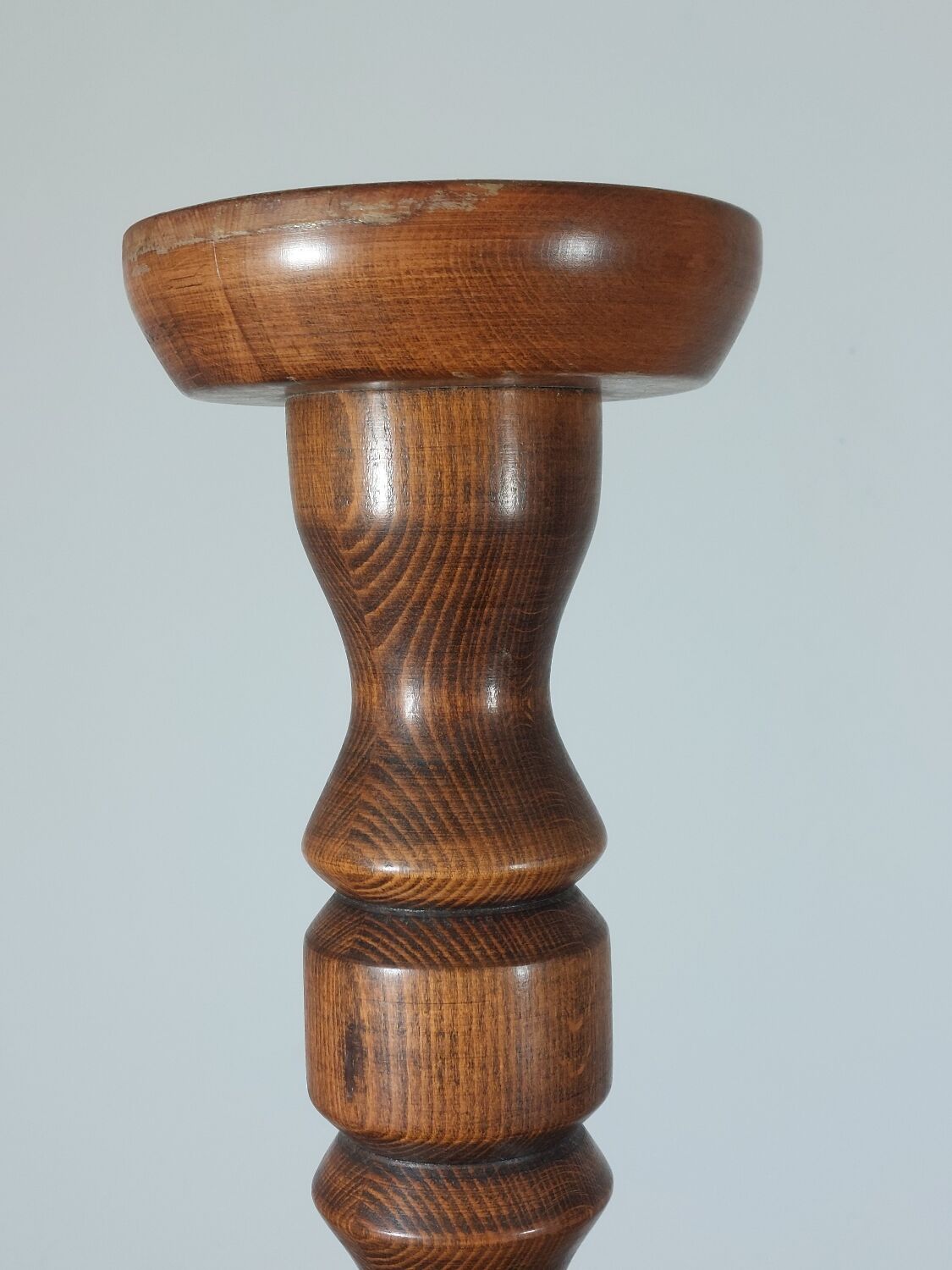 Vintage turned wooden column flower stand