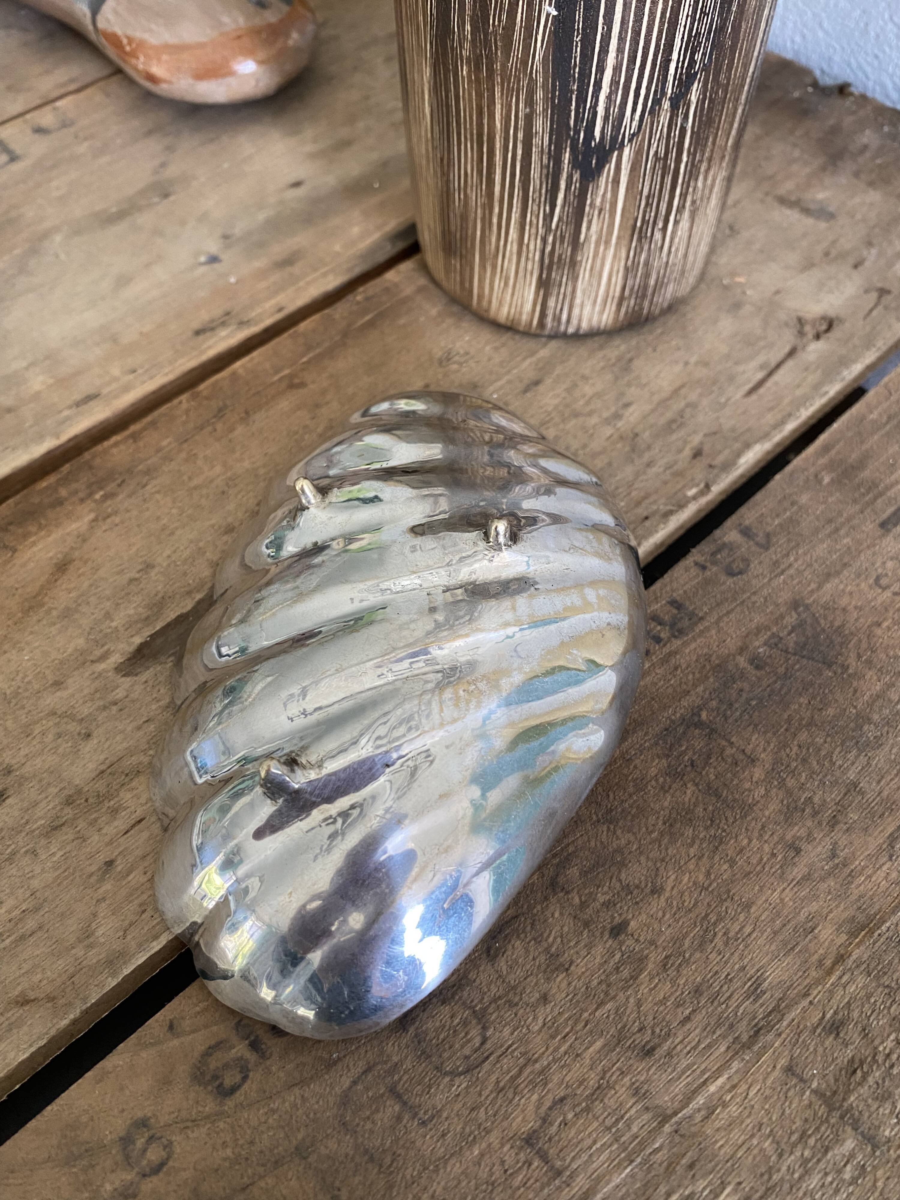 Silver metal pocket empty