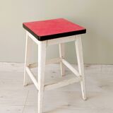 Red formica stool