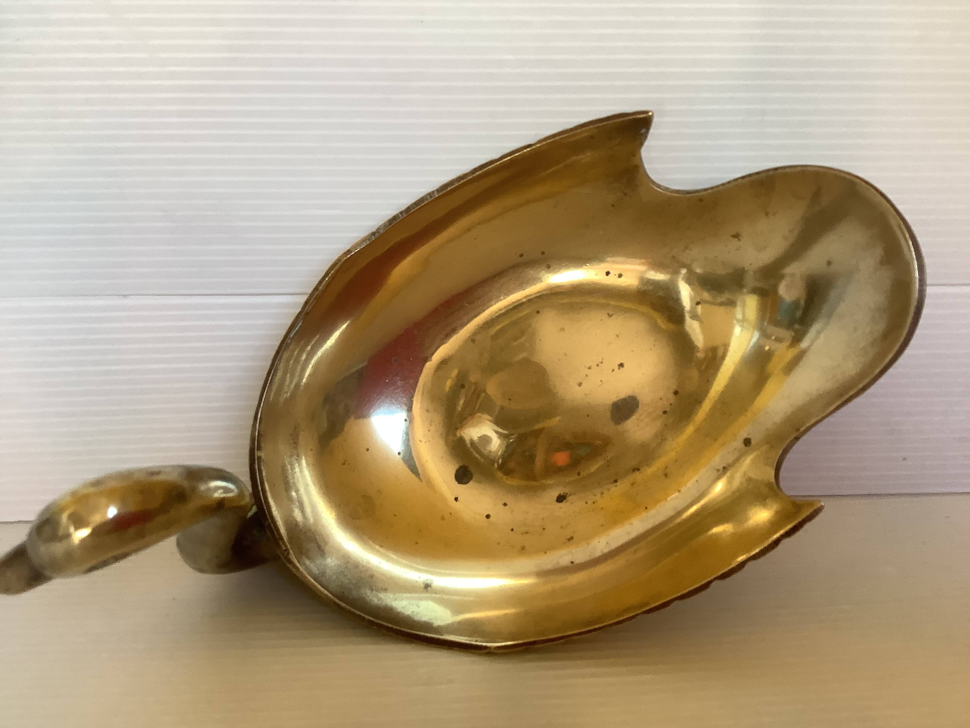 Brass swan pocket tray
