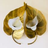 Two wall lamps golden foliage