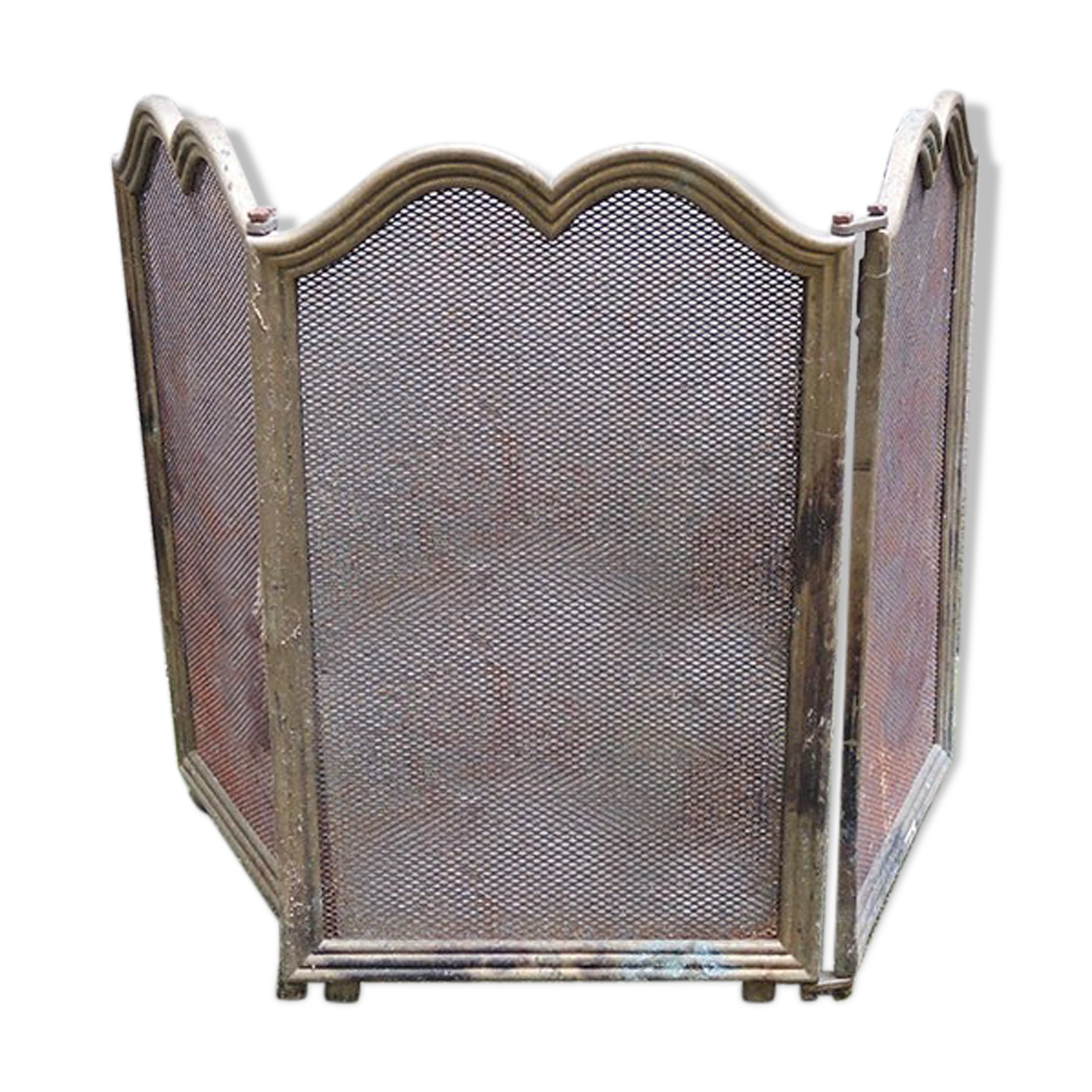 Pare-feu, Sculpture, En Acier Et Cotte De Maille, Design, 19