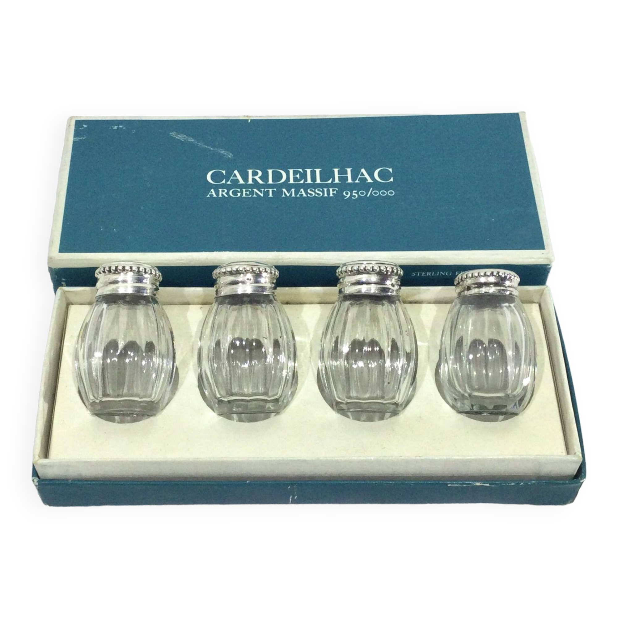 Cardeilhac – 4 solid silver salt shakers
