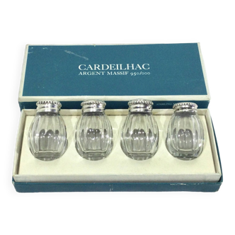 Cardeilhac – 4 solid silver salt shakers