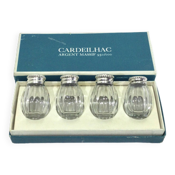 Cardeilhac – 4 solid silver salt shakers