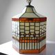 Large vintage suspension Artistar in Tiffany stained glass style, circa 1998.
