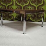 1970s vintage chrome coffee table.