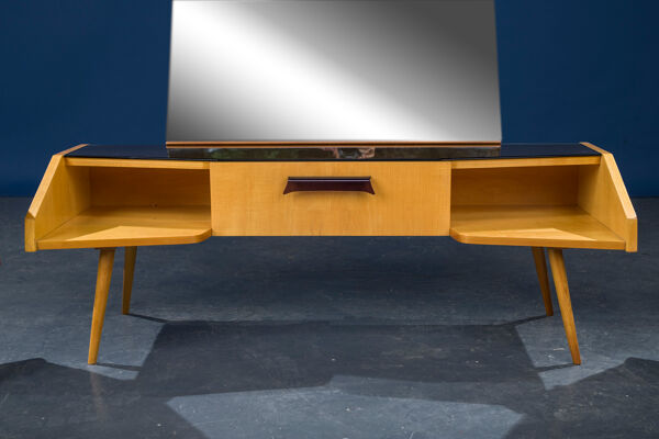 Coiffeuse vintage et 2 tables de chevet 1960