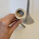 Pair of brutalist metal candlesticks in organic shape sleek design