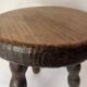 Brutalist wooden stool
