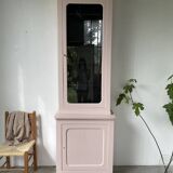 Vitrine haute rose poudrée