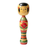 Vintage Japanese Kokeshi doll Naruko signed - Antique turned wood figurine craftsmanship Japan - Collectible item from the Showa period (1926–1989)