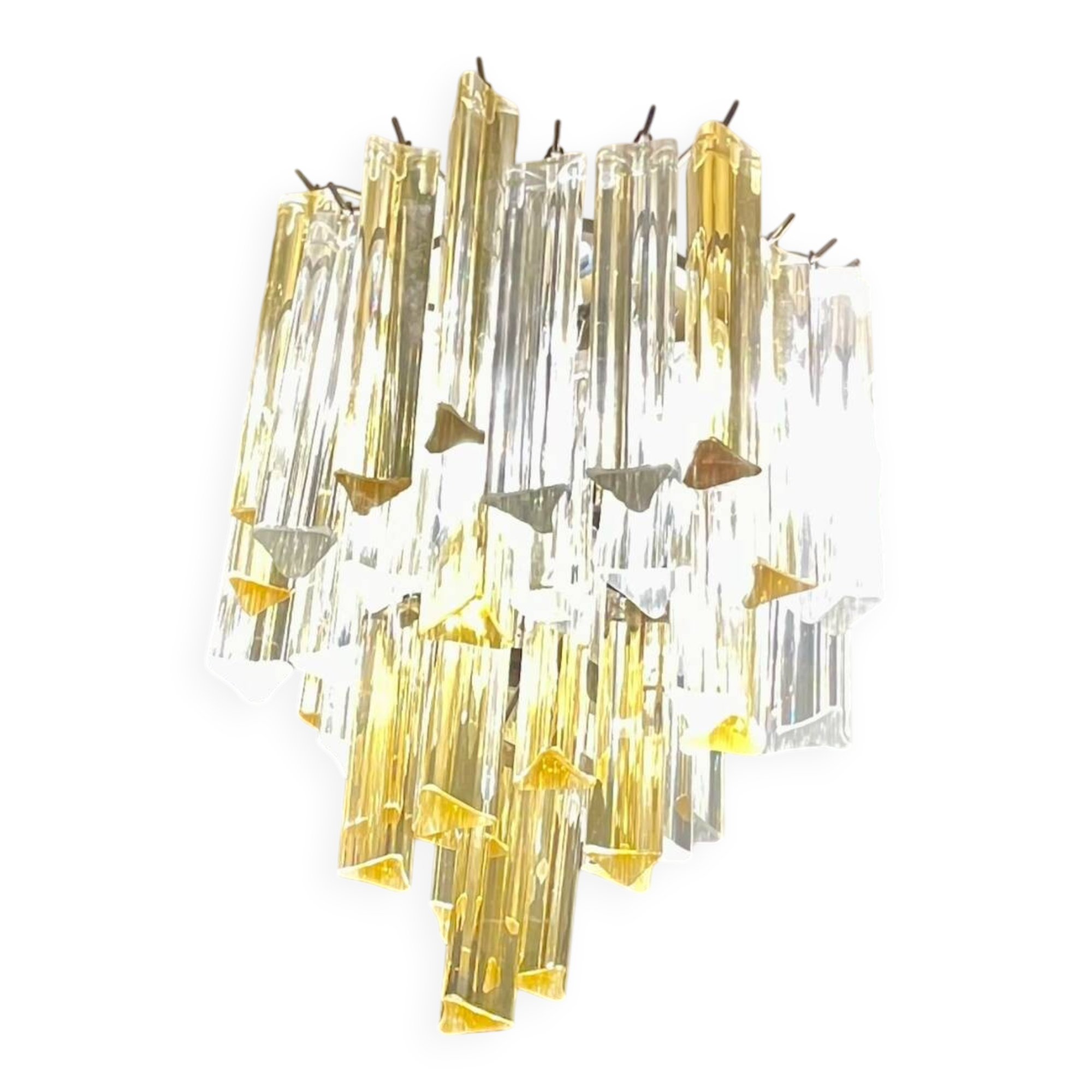 Lustre Tiedri en cristal ambré