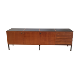 Modernist sideboard Louis Paolozzi in teak 240 cm