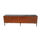 Modernist sideboard Louis Paolozzi in teak 240 cm