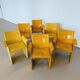 Yellow Korium leather armchair by Matteo Grassi.