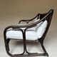 Two-seater rattan bench