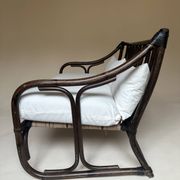 Two-seater rattan bench