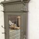 Cloaked coat rack wall oak patina shabby gustavien 1900 xix 19th