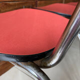 Set of 4 vintage red Formica chairs
