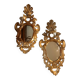 Pair of Italian gilded wood mirrors