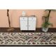 1970s Vintage Turkish Hand-Knotted Wool Cotton Beige Runner Rug 91x350