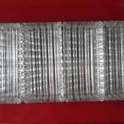 Service platter for aperitifs with four compartments in cut glass.