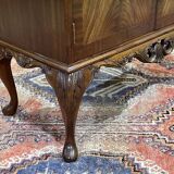 1950s Chippendale Mahogany Sideboard with Glass Top