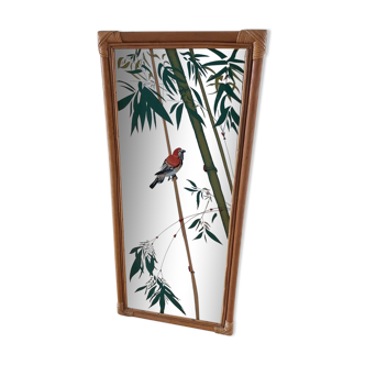 Mirror Aspell Sagers wood and rattan