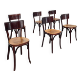 6 Baumann "Etienne" bistro chairs, 1950