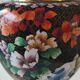 Grand Vase chinois en émail cloisonné. Années 50. Motifs floraux/Oiseaux exotiques 31 x 17 cm