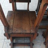 Set of table and 4 mountain chairs in solid oak