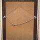 Antique rectangular mirror in gilded wood with glazing beads
