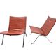 Poul Kjaerholm (1929-1980) pair of PK22 low chairs, Kold Christensen