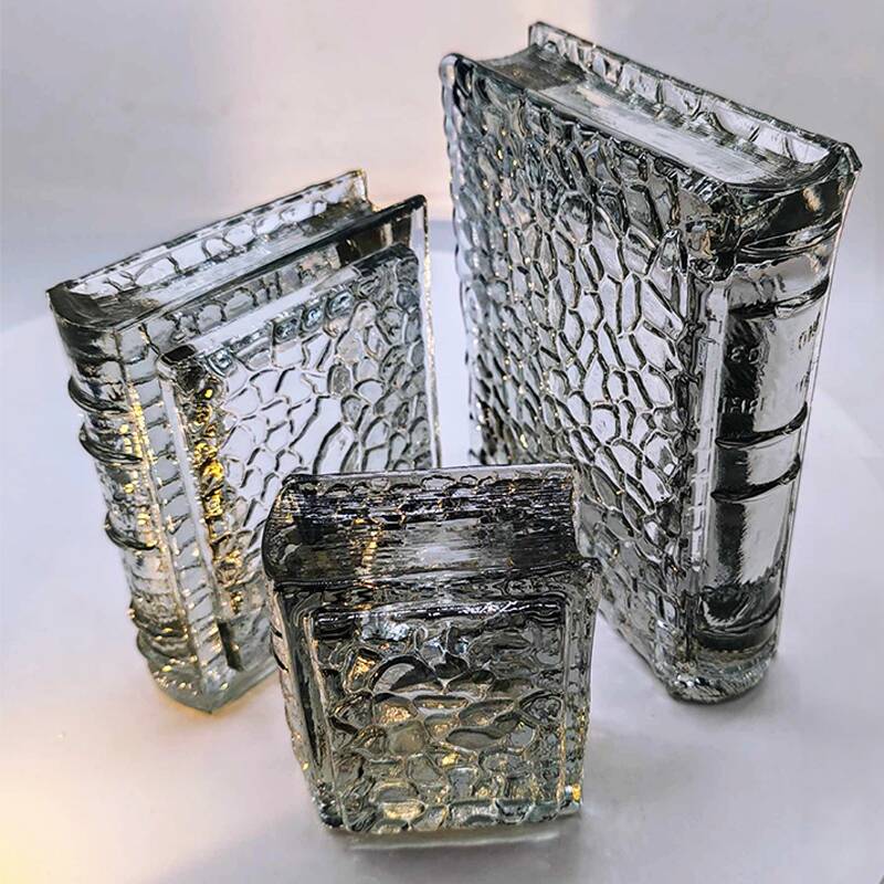 1970s very Rare Set of 3 Book shaped Ashtrays in Murano Glass by Antonio Im
