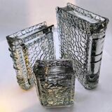 1970s very Rare Set of 3 Book shaped Ashtrays in Murano Glass by Antonio Im