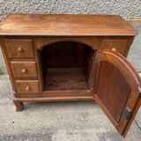 Buffet solid oak storage cabinet 1 door 6 drawers