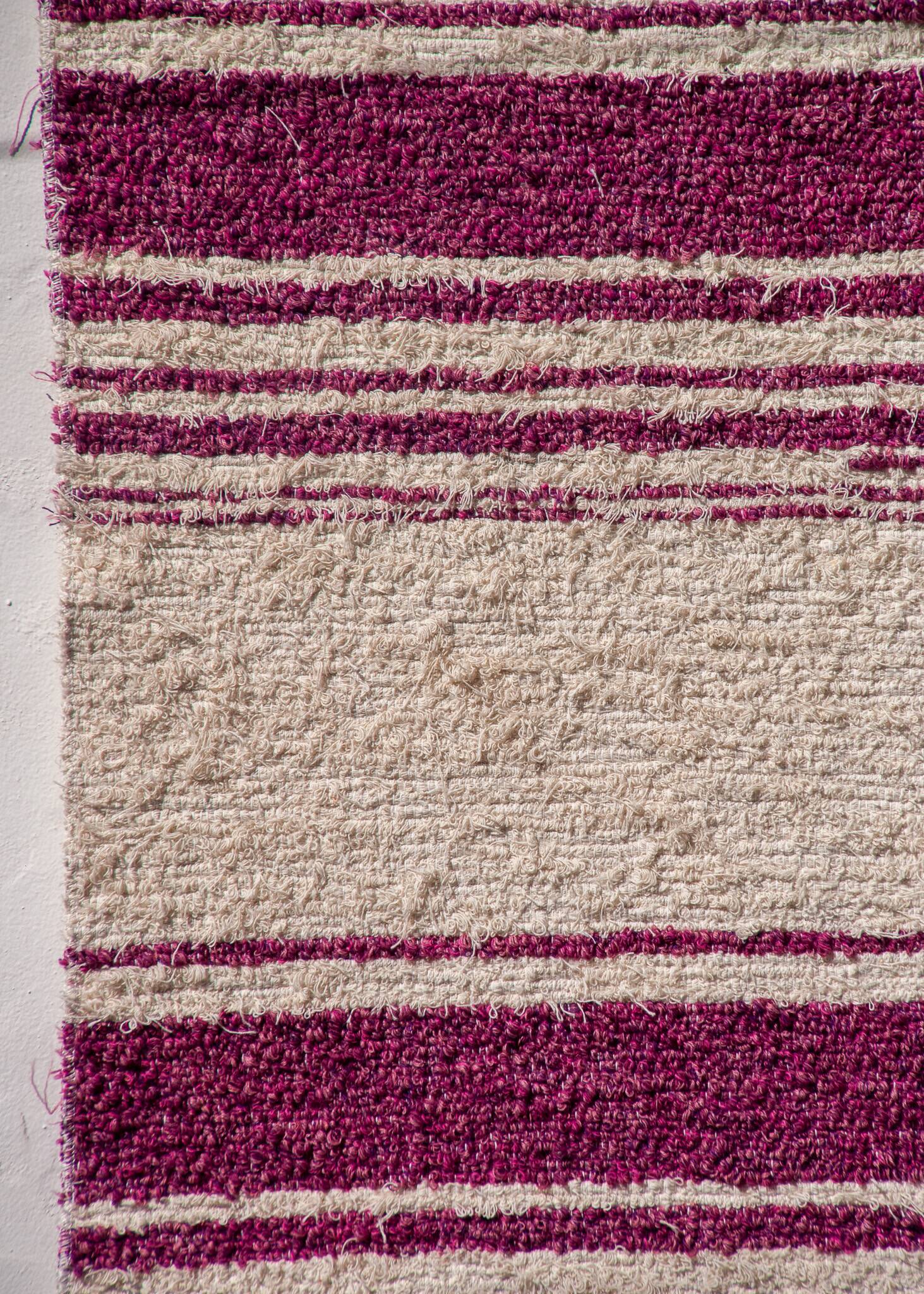 Handwoven recycled cotton rug - 40 x 60 cm