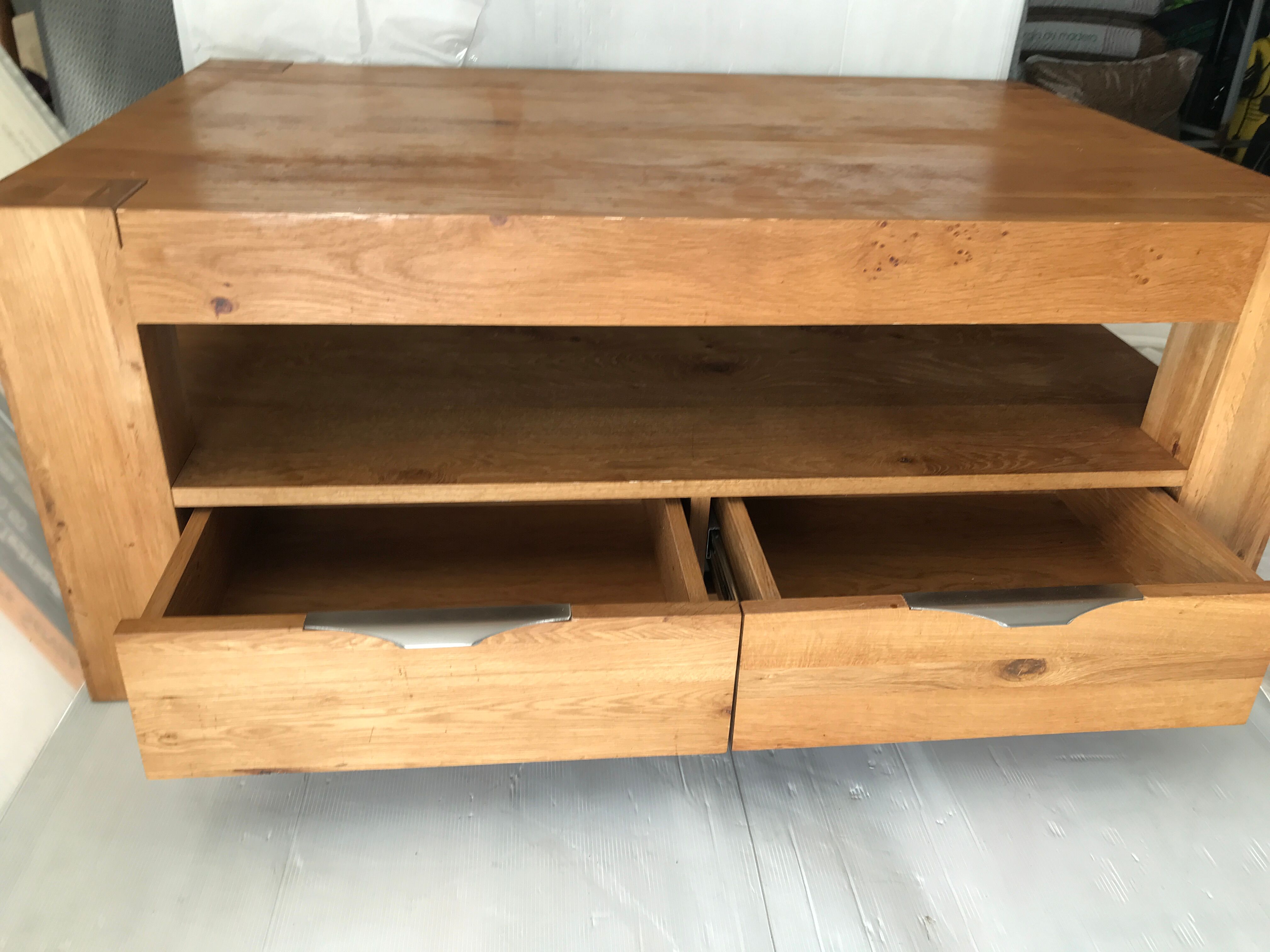 Drop table, solid wood tv cabinet